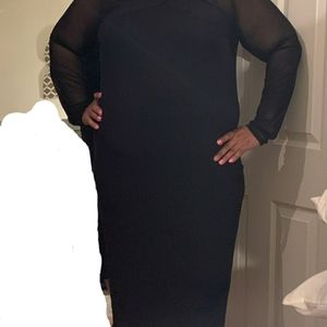Black plus size dress
